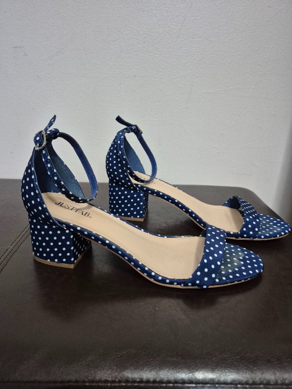 Polka Dot Ankle Strap Pump